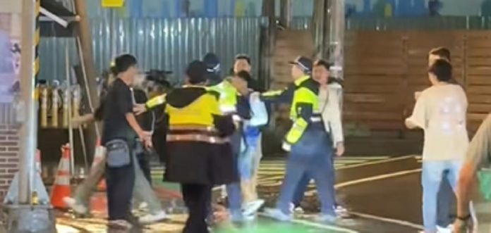 中壢移工火車站前開打 優勢警力迅速壓制