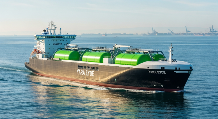 全球首艘綠氨動力貨櫃船Yara Eyde亮相 預計年減1.1萬噸碳排