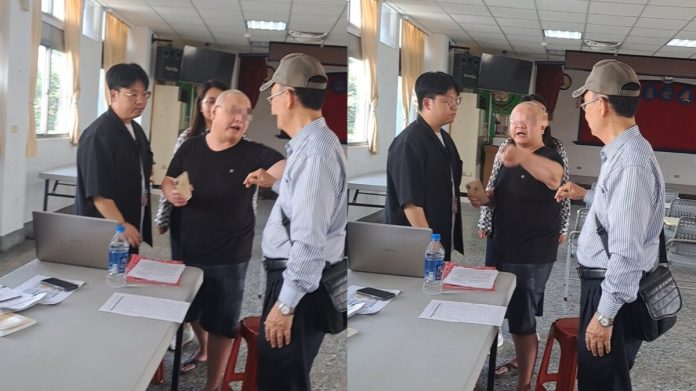 獨家/新北三峽都市計畫案地主意願調查 光頭男情緒爆發當眾咆哮怒斥個資遭窺視