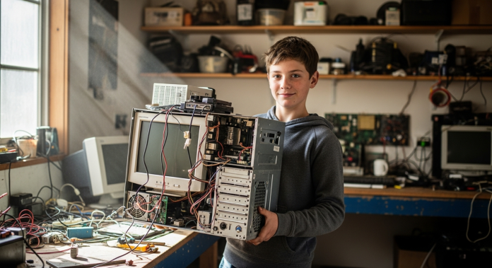 波洛夸內 13 歲少年變廢為寶：巧手組裝電子垃圾成功能電腦