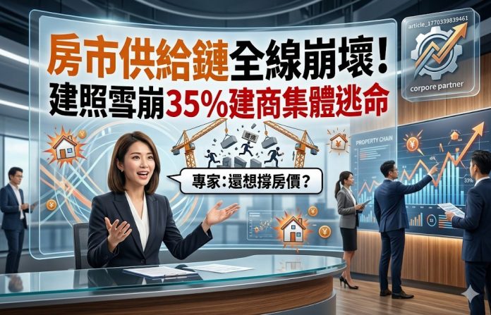 房市供給鏈全線崩壞！建照雪崩35%建商集體逃命，專家：還想撐房價？夢該醒了