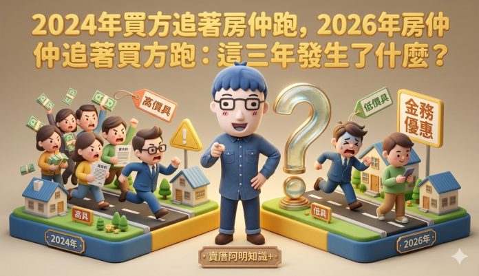 2024年買方追著房仲跑，2026年房仲追著買方跑：這三年發生了什麼？