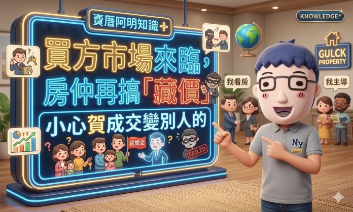 買方市場來臨，房仲再搞「藏價」小心賀成交變別人的