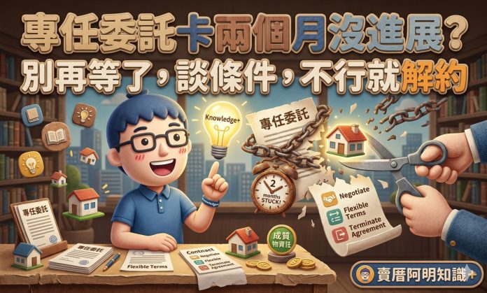 專任委託卡兩個月沒進展？別再等了，談條件，不行就解約