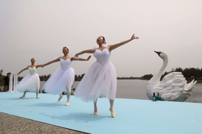 雲林「天鵝湖嘉年華」開幕　巨型天鵝現身吸引大批民眾