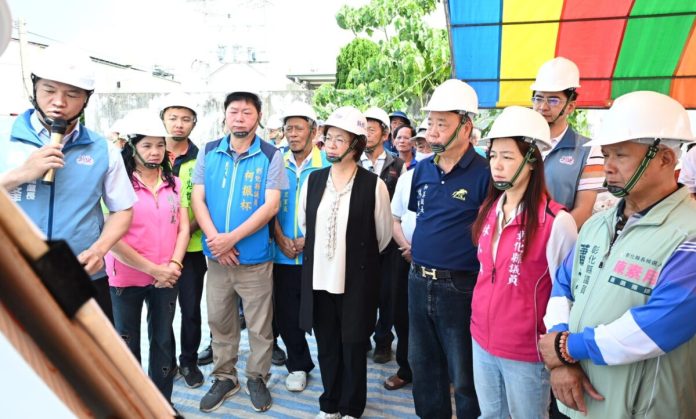 番雅溝排水第6期施工　王惠美視察改善和美淹水