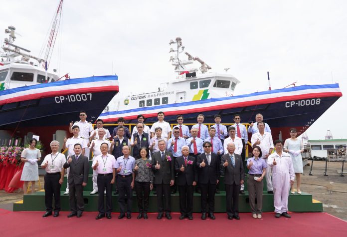 台船公司打造海關新戰力！100噸巡緝艇「海安」「海誠」高雄下水