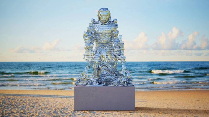 口湖戰水英雄動土　7米裝置藝術再現百年水災信仰記憶