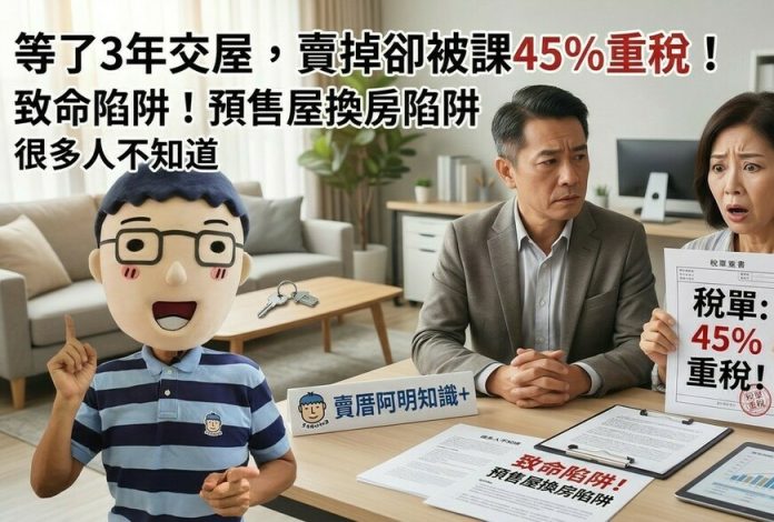 等了3年交屋，賣掉卻被課45%重稅！預售屋換房的致命陷阱，很多人不知道