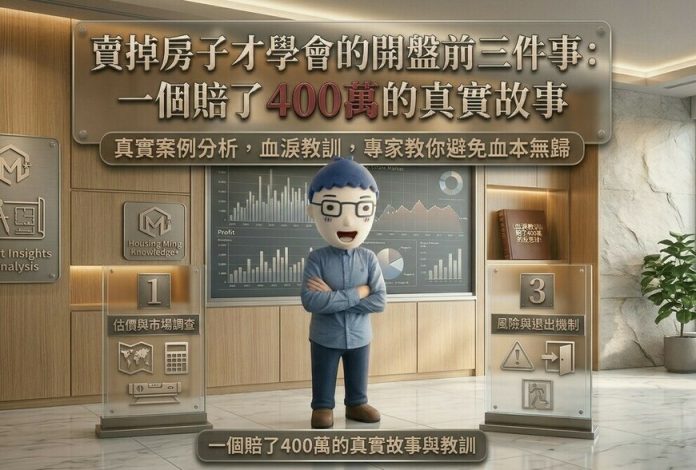 賣掉房子才學會的開盤前三件事：一個賠了400萬的真實故事
