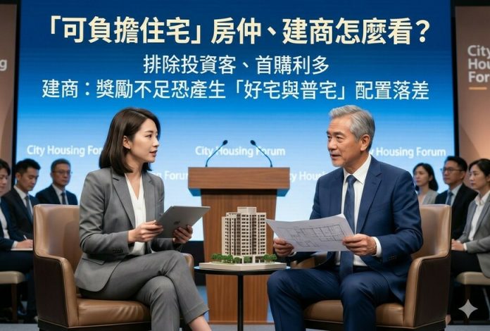 「可負擔住宅」房仲、建商怎麼看？排除投資客、首購利多，建商：獎勵不足恐產生「好宅與普宅」配置落差