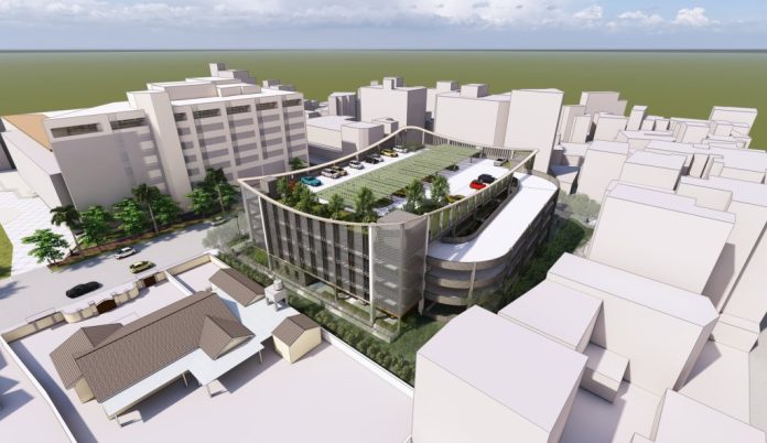 彰化市南郭路立體停車場興建工程上樑 訂於11月底完工