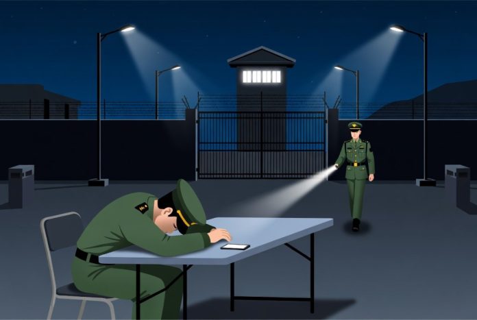 上兵放假熬夜打網遊！收假回成功嶺站「洞四洞六」哨長睡著　被營長查哨當場抓包