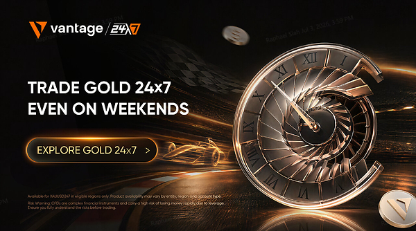 Vantage 推出 XAUUSD247，提供 24/7 全天候黃金差價合約交易