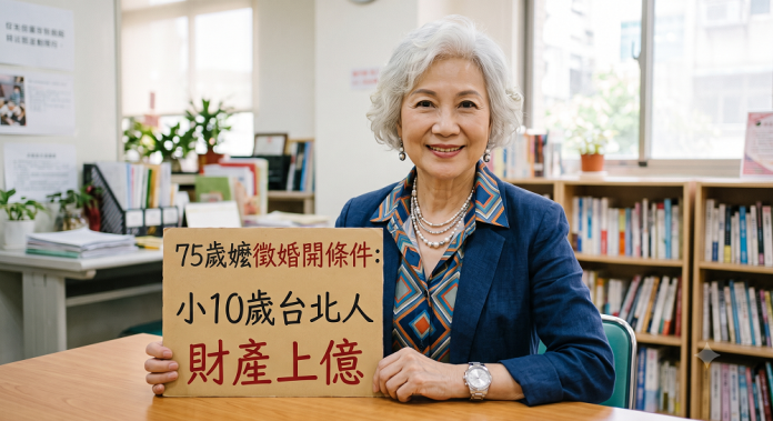 包車到桃園尋第三春！75歲嬤徵婚開條件：小10歲台北人財產上億