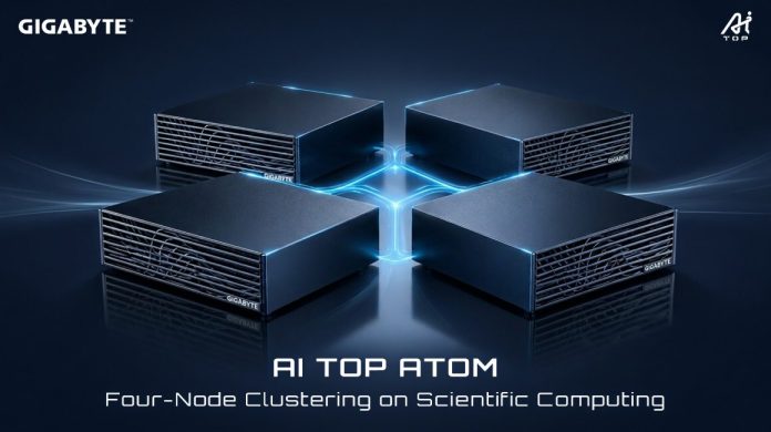 技嘉展示 AI TOP ATOM 四機串聯叢集，以科學運算驗證地端 AI 擴展能力