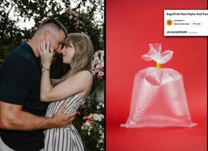 泰勒絲婚禮「紀念空氣」也能賣！160萬成交還賣會場垃圾