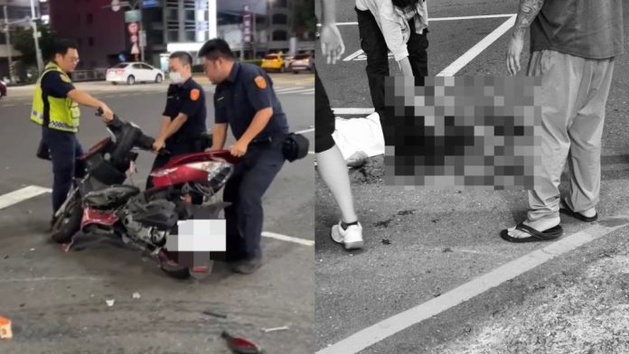 右轉燈沒亮就轉！高雄女駕駛違規擊落22歲外籍騎士　他左腿肉被削「見骨」
