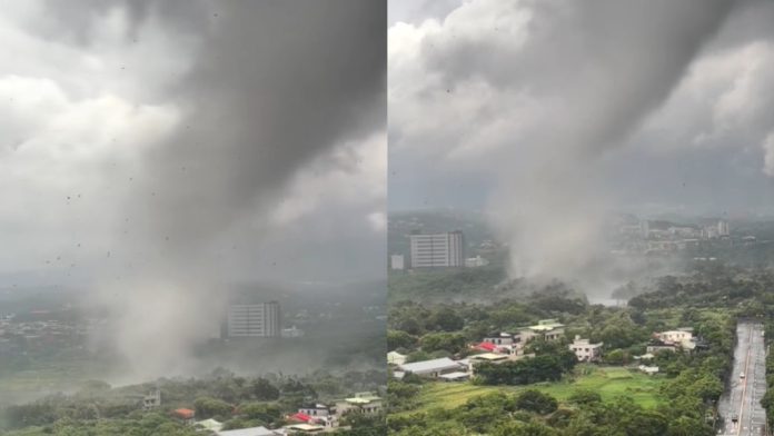 白海豚逼近淡水驚見巨龍捲！鉤狀母雲現蹤30分鐘