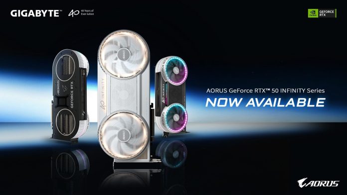 技嘉 AORUS GeForce RTX™ 50 INFINITY 系列顯示卡正式上市  搭載新世代散熱系統釋放極致效能