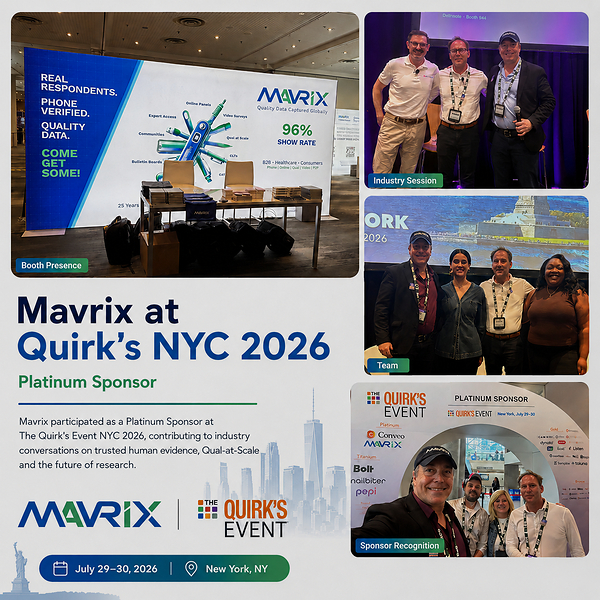 Mavrix 於 Quirk’s New York 強調可信人類證據在 AI 時代的重要性