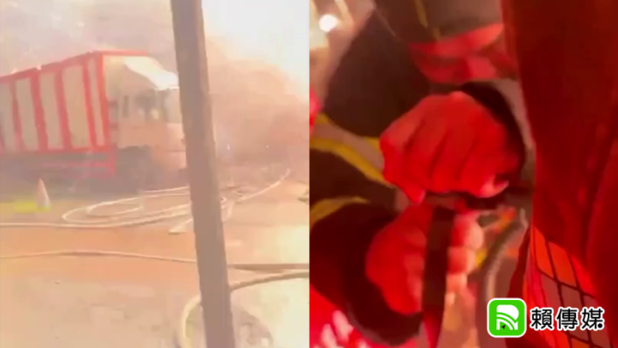 台南連環爆瞬間曝光！勇消肉身護指揮官　火光熱浪只隔一層防護衣