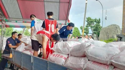 年年不缺席！二林天人宮42年公益捐款、白米及普渡供品