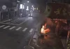 暗夜驚魂!蘆洲中華電信交接箱突爆炸起火 碎片波及路旁停放5機車 暗夜驚魂!蘆洲中華電信交接箱突爆炸起火 碎片波及路旁停放5機車