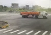 車斗未收妥闖禍! 台中砂石車勾扯電纜線致號誌燈桿倒地 車斗未收妥闖禍! 台中砂石車勾扯電纜線致號誌燈桿倒地