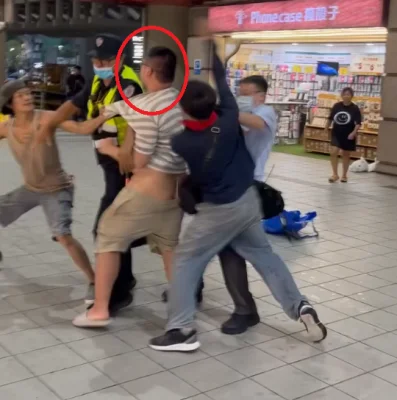 士林捷運站打人原因曝光！香港籍遊客突大喊一聲　兩男以為罵人出手痛毆警通告到案