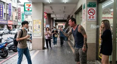 公共場所違規吸菸歪風盛行！民眾勸導竟遭男嗆聲比中指