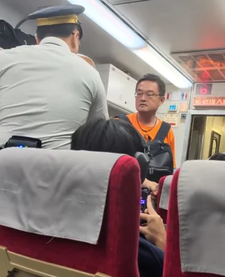 台鐵列車男子喧鬧！　律師協助安撫