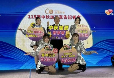 台彩中秋4億加碼　大樂透70組百萬、6000個5千元登場