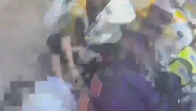 以為遭嗆聲醉漢持辣椒槍射擊路人！　中山分局員警壓制逮捕
