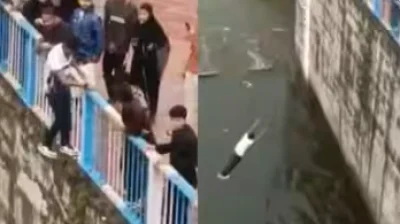 影／為了IG流量玩命！印度男拍「9公尺高跳水挑戰」　直撞水下岩石雙腿骨折