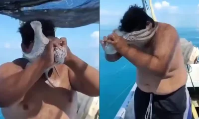 影／章魚觸手封死眼鼻口！墨西哥漁民遭「黏臉攻擊」險窒息　友人一旁大笑狂拍