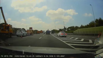 獨家/緩撞車又挨撞！國3南下157K Volvo撞上　事故現場曝光
