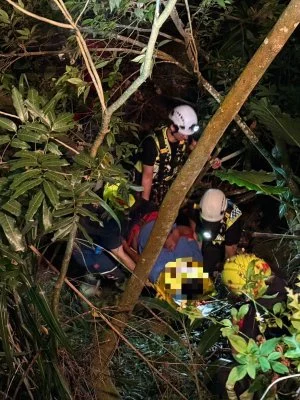 夜間酒後區駕車墜落邊坡翻車！　苗栗大湖事故駕駛受傷公共危險罪送辦