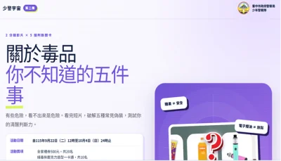 毒品竟偽裝糖果、飲料！中警推互動反毒闖關　2週吸引近3萬次瀏覽