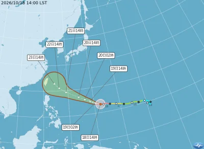 強颱薔琵逼近！最快21日晚發海警　周末風雨最明顯