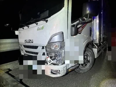 國道1號彰化溪州路段貨車自撞護欄　連撞內外側護欄釀事故